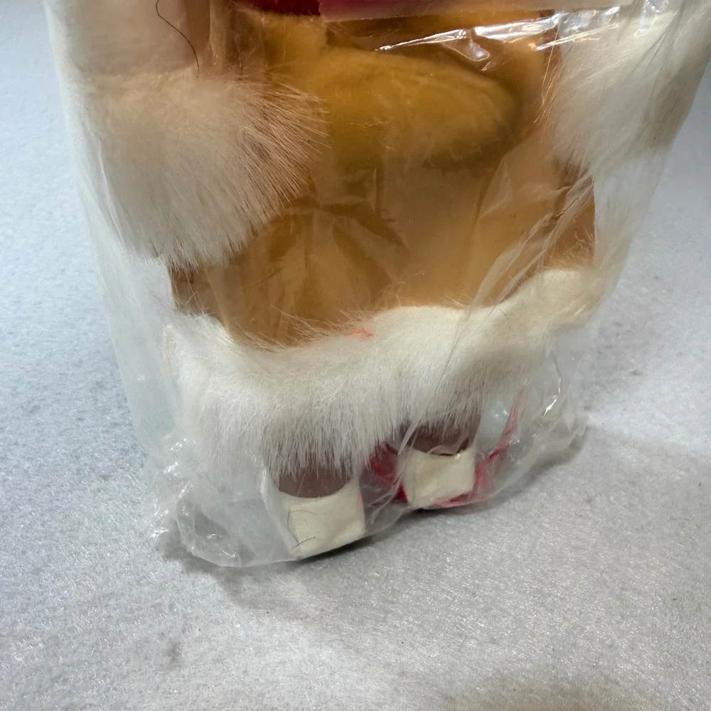 Vintage Native American Style Doll Red Bandana White Fur Trim Outfit Tombstone‎